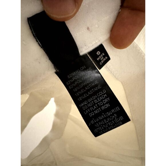 WINDSOR "I'M THE CATCH" WOMEN'S SEQUIN RHINESTONE FRINGE WHITE BUSTIER Sz SMALL - Picture 8 of 8